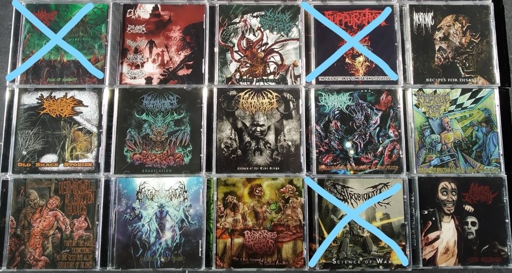 Lote de CDs Novos de Slam / Brutal Death Metal / Grind (4€ cada)