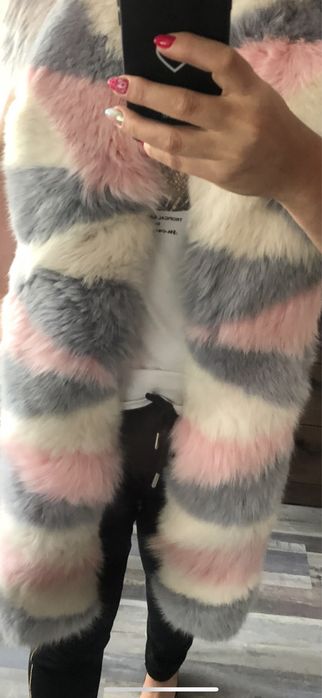 Katana z obszyciem naturalnym  fursi uniwersalna parka