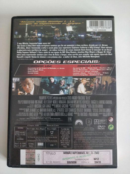 Missão Impossível III: Edição de Colecionados 2 DVDs - NOVO