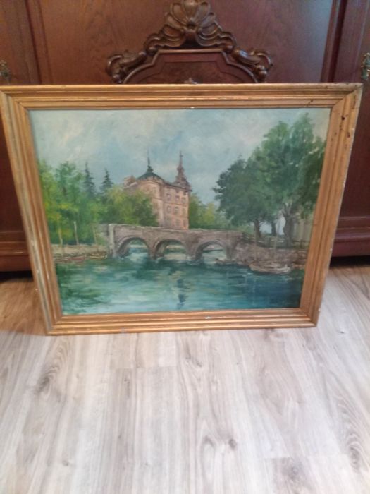 Piękny obraz olejny sygnatura 1942 R.Voite