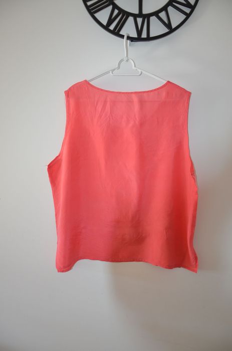 100% silk jedwab bluzka koral 44/46