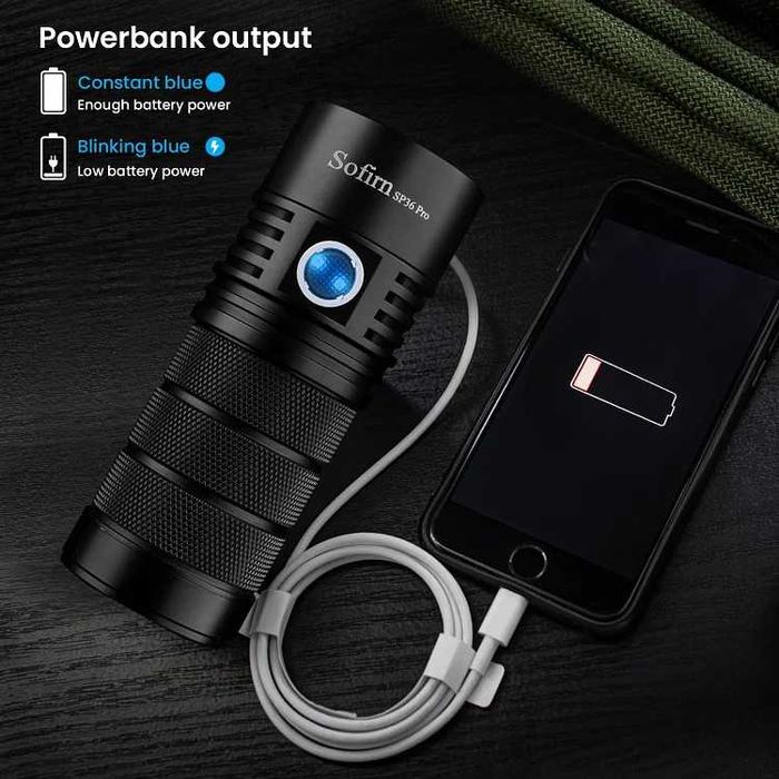 Latarka Sofirn SP36 Pro 8000lm + 3 x akumulator