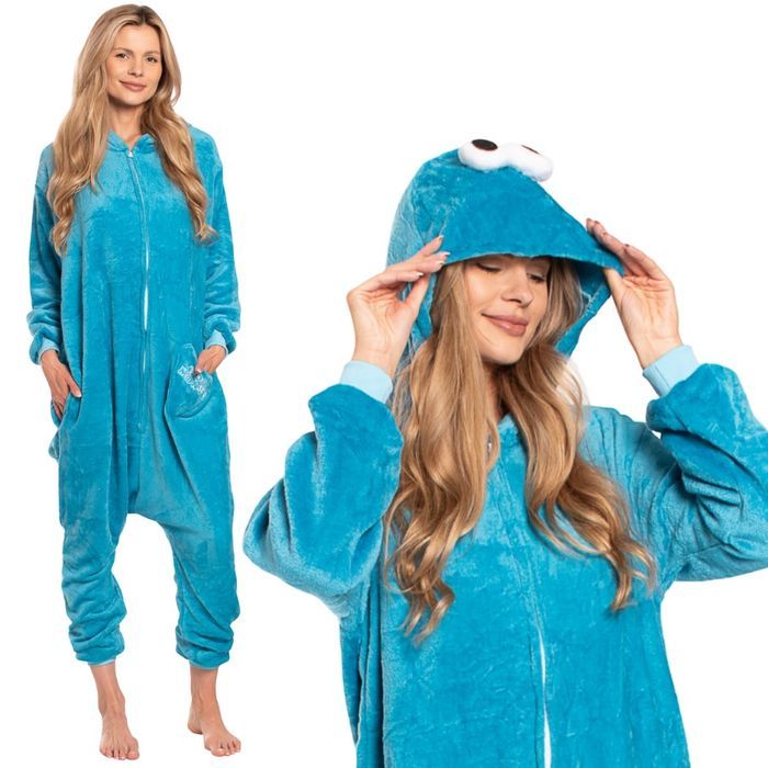 Piżama Damska Kigurumi Onesie Strój Ciasteczkowy Potwór 145-155 cm S