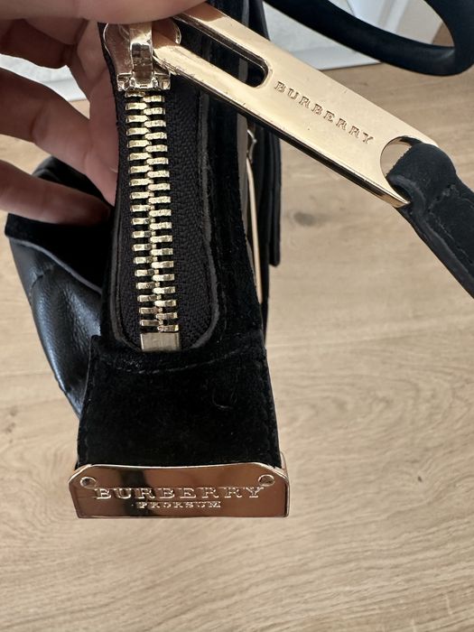 Torba do reki burberry czarna pikowana