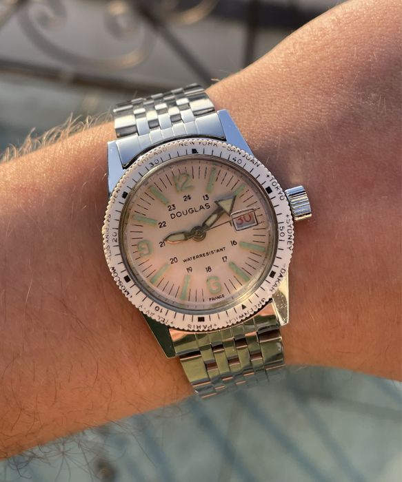 Zegarek Douglas, nurek/diver lata 70 Francja