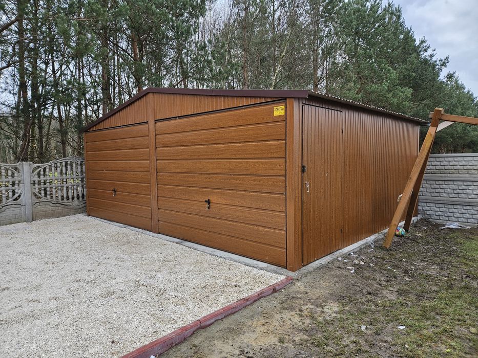 6x5.8 ŁÓD Garaze Blaszane Garaż Blaszany Blaszak Blaszaki Drewnopodobn