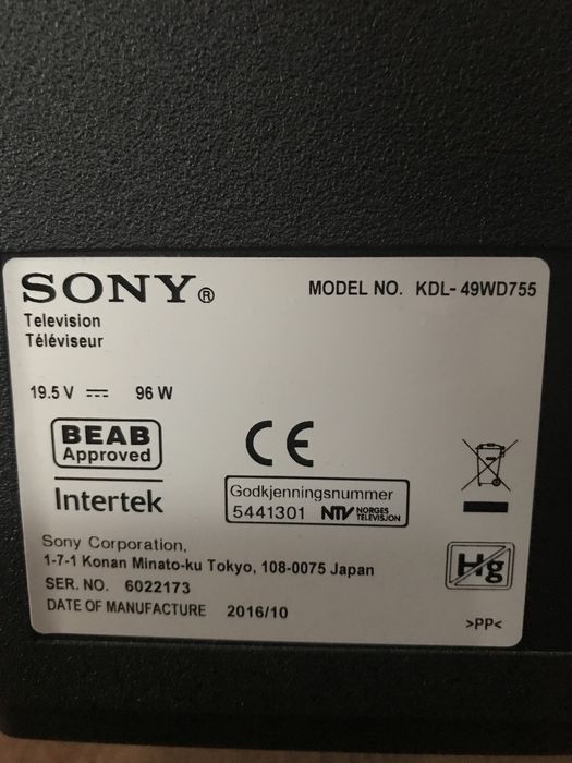 Telewizor smart Sony 49cali