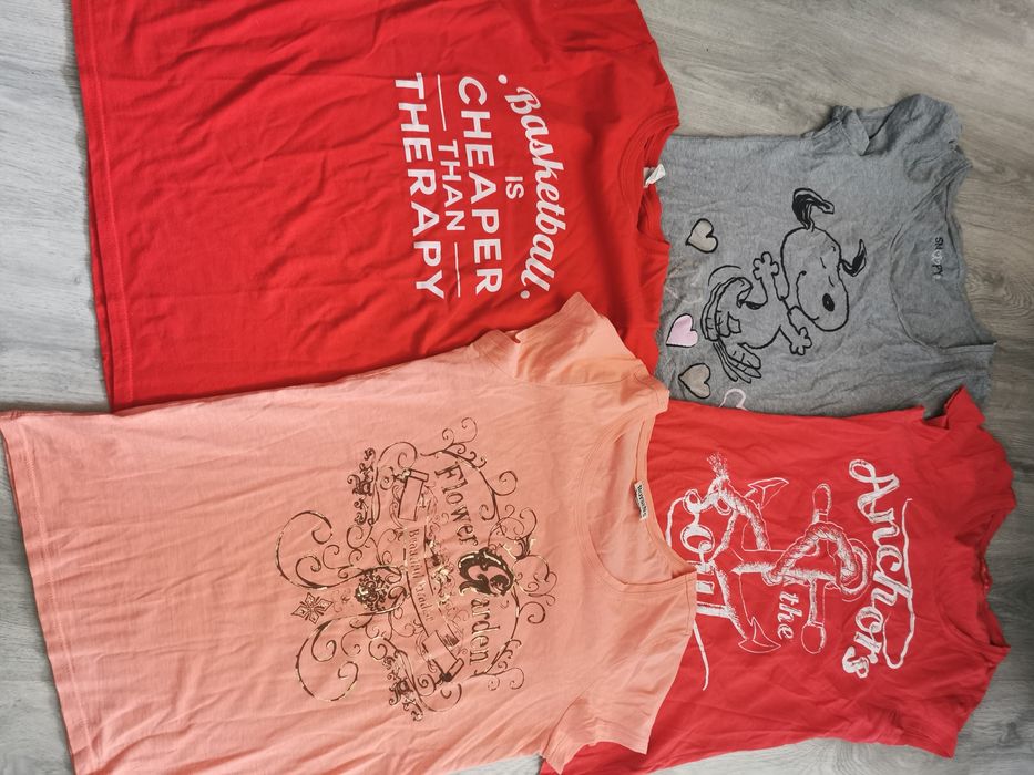 Zestaw 4 koszulek T shirt S