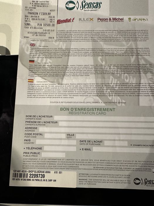 Wędka Sensas Carp, pakiet Nanoflex 5G Parallel 95 XL