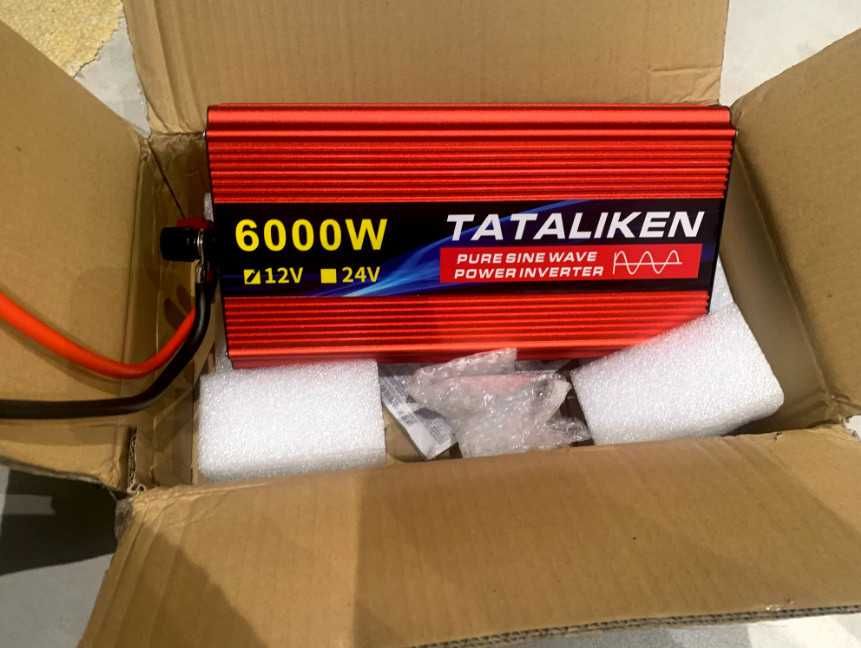 Инвертор с чистою синусоидою, преобраз. 12V/220V 3000Вт 4000Вт 6000Вт