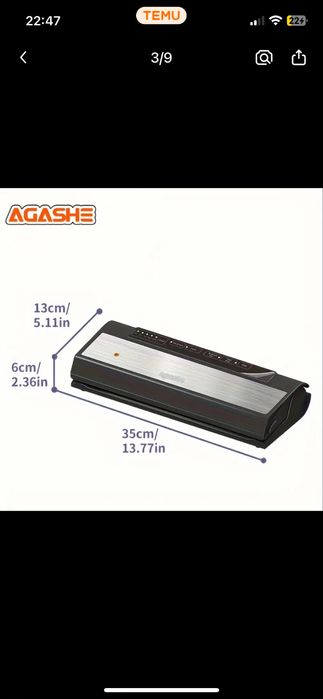 ‼️Професійний вакуумний пакувальник , вакууматор Agashe SX-286