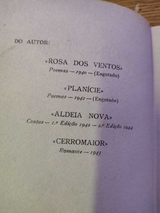 Livro Aldeia Nova de Manuel da Fonseca 2ªediçao 1944