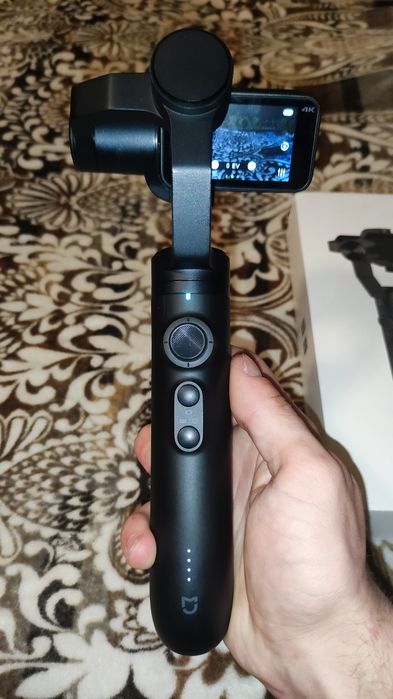 Трехосевой стабилизатор Xiaomi Mi Action Camera 4K,  присоски, монопод