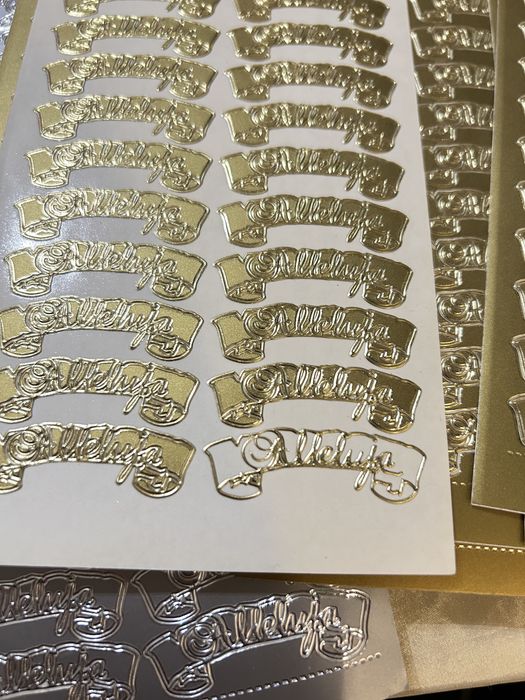 246 szt. Naklejki ażurowe napis “Alleluja” na Wielkanoc Święta