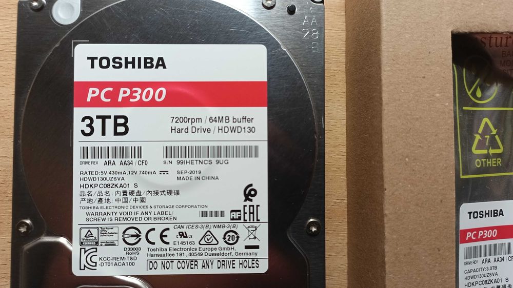 Жесткий диск Toshiba P300 3TB