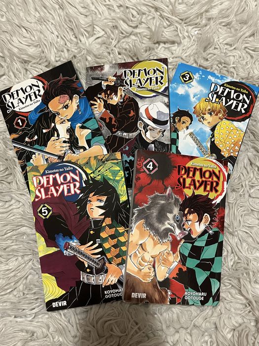 ANIME MANGÁ demon slayer (volumes 1 ao 5)