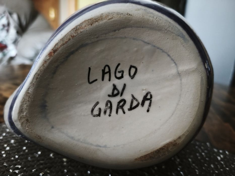 Włoski dzbanek KOGUT 20cm – Ceramika Lago di Garda, Vintage