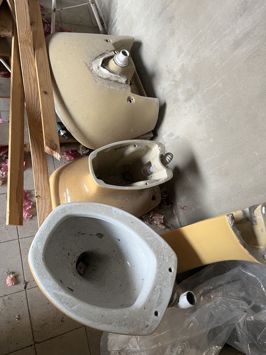 Conjunto de loiças de wc - amarelo