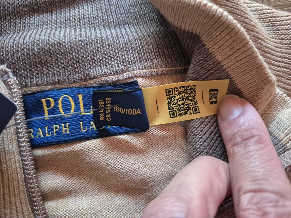 Sweter Sweterek Bawełniany Męski Rozpinany Ralph Lauren L