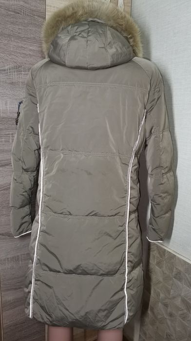 Пуховик оливковый