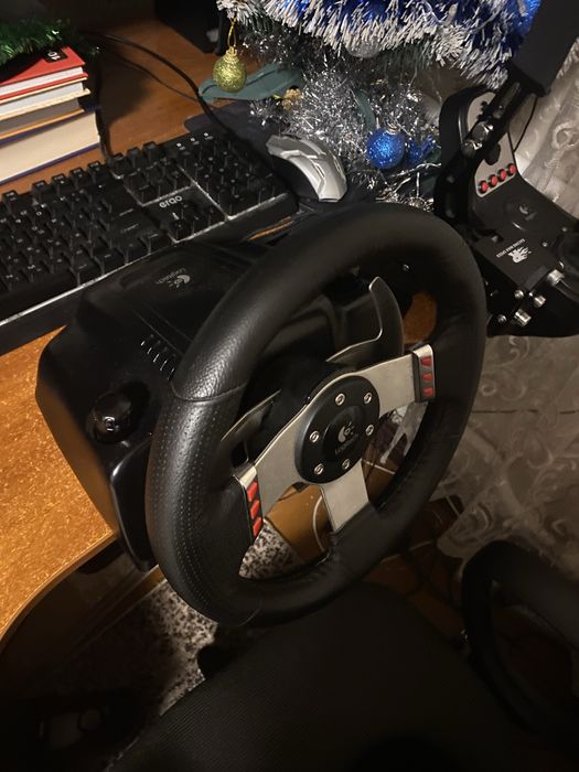 Logitech g27+ручник+кастомна баранка