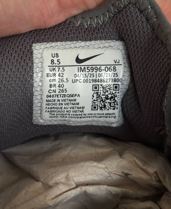 Оригинал Nike React Vision Grey Black (IM5996 068) летние мужские кроссовки найк реакт визион