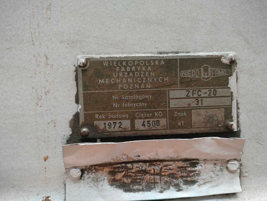 Maszyny przemysłowe frezarka tokarka PORĘBA 2zł/kg