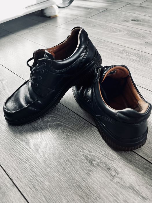 Кожанные ботинки ecco