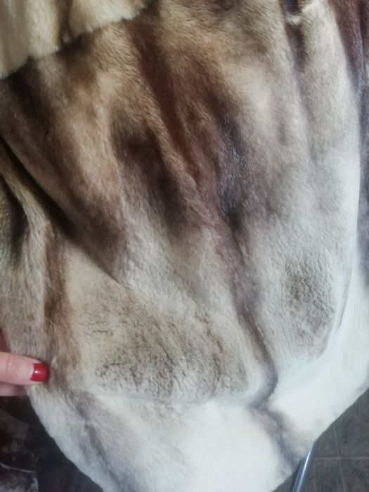 Ог 110см. Норковая шуба с капюшоном из рыси. Натуральная шуба