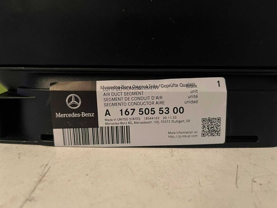 Mercedes GLE W167 - Conduta de Ar Ref - a1675055300 - Z725