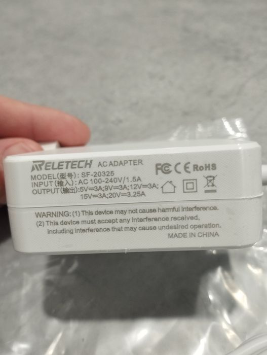 Зарядка до ноутбука type C 65w