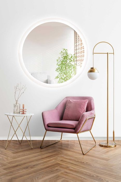 Lustro łazienkowe CAPELLA LED FI70 cm - ALFARAM