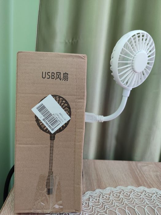 Портативний, гнучкий USB вентилятор для павербанка смартфона ноута