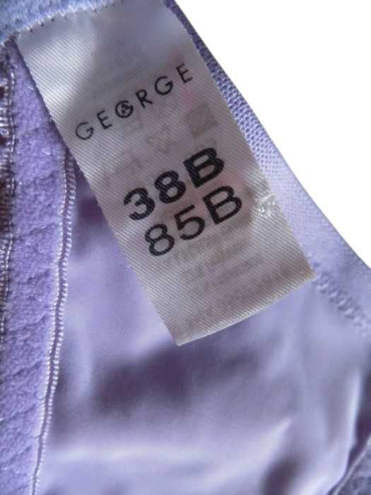 Fioletowy stanik biustonosz koronkowy 85B George bielizna damska