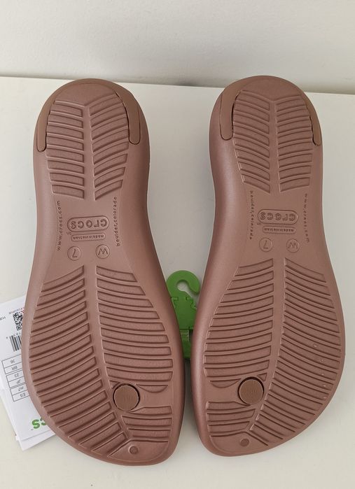 Crocs Japonki beżowe brązowe 37-38 W7