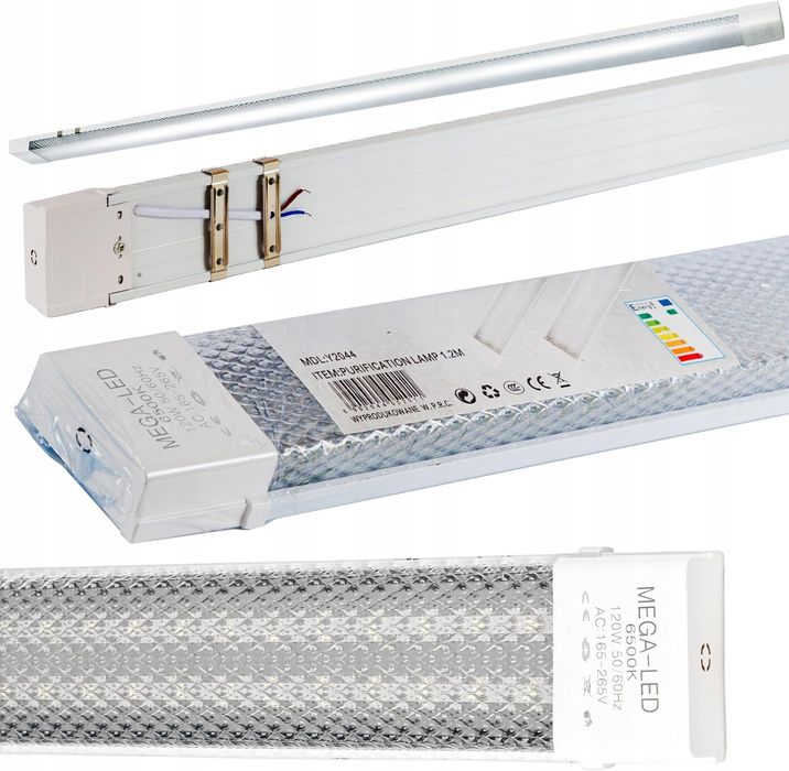 Lampa led natynkowa 120cm panel sufitowa garażowa warsztatowa do pracowni biura