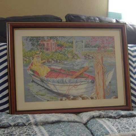 quadro bordado a ponto de cruz