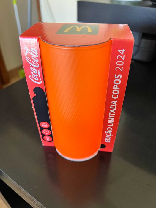 Copo McDonalds laranja (Coca-Cola) Edição 2024