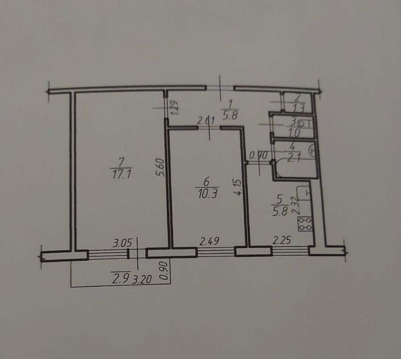 Продаж 2-кімнатної квартири в м. Калуші