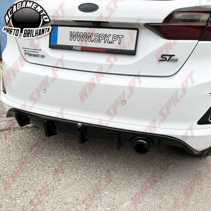 Difusor / Spoiler Traseiro Ford Fiesta ST-Line (17-24) Preto Brilhante