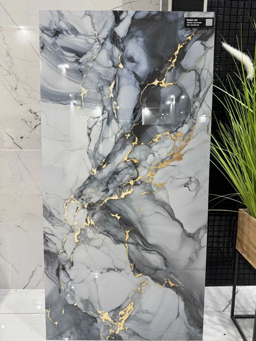 Gres polerowany 120x60 delikatne złote refleksy WYSOKI POŁYSK