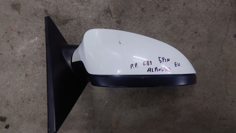 BMW e81 lusterko prawe alpinweiss a300 europa