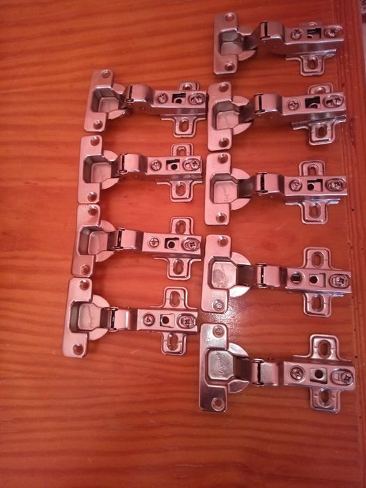 9 dobradiças em aço inoxidável como novas