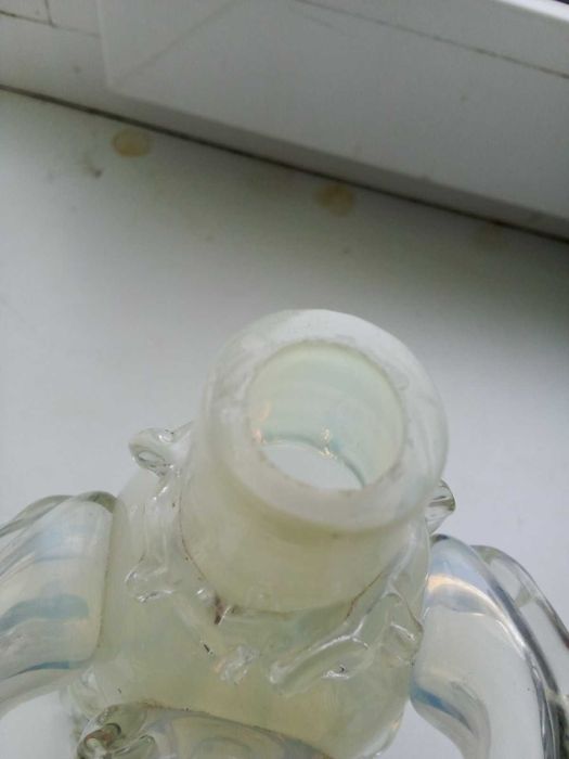 Штоф ведмідь  гутне  скло ЛКСФ