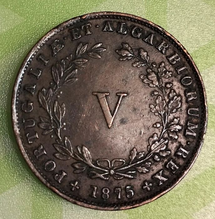 Moeda antiga de 1875