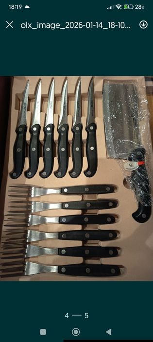Faqueiro e utensílios para churrasco