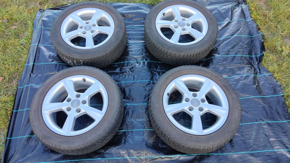 Alufelgi Audi 5x112 16 ,A3 8V , opony zimowe ,205/55/16 , ET43, 6.5J