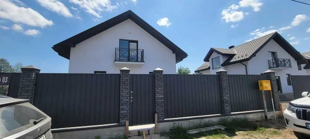 Профнастил для паркану графіт, профлист для огорожі, металопрофіль