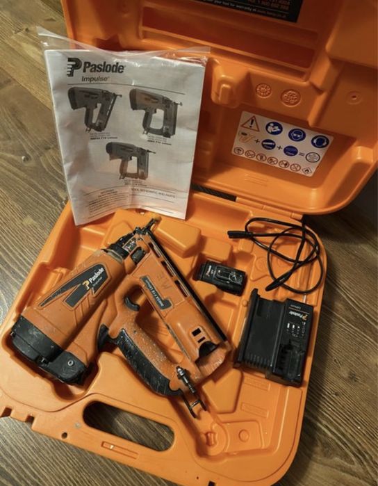 Sztyfciarka gwoździarka Paslode IM65A F16 jak DeWalt komplet