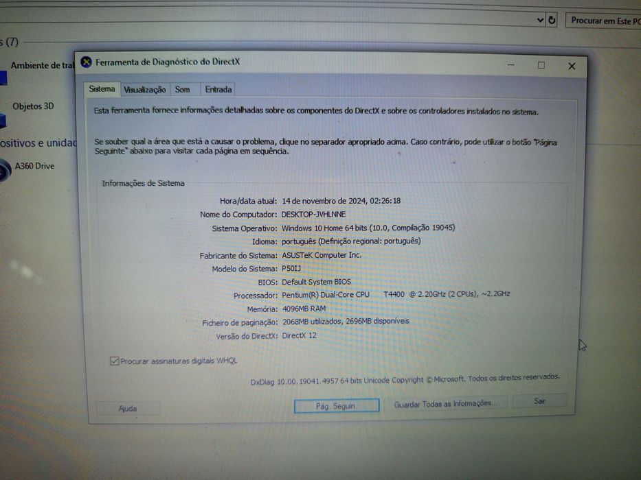 Computador Portátil ASUS P50ij